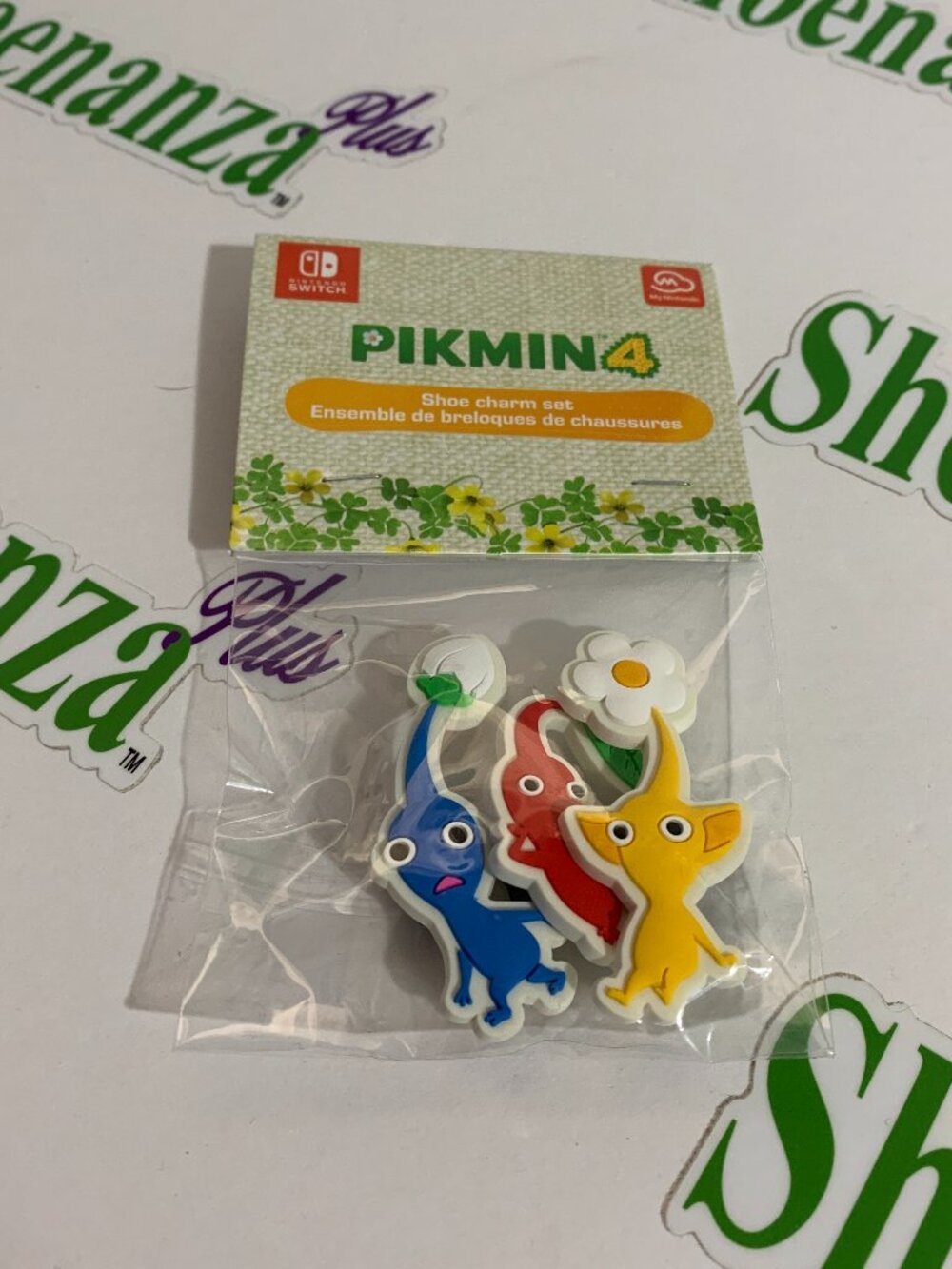 My Nintendo Rewards Pikmin 4 Shoe Charm 3 Piece Set Red Blue Yellow Switch